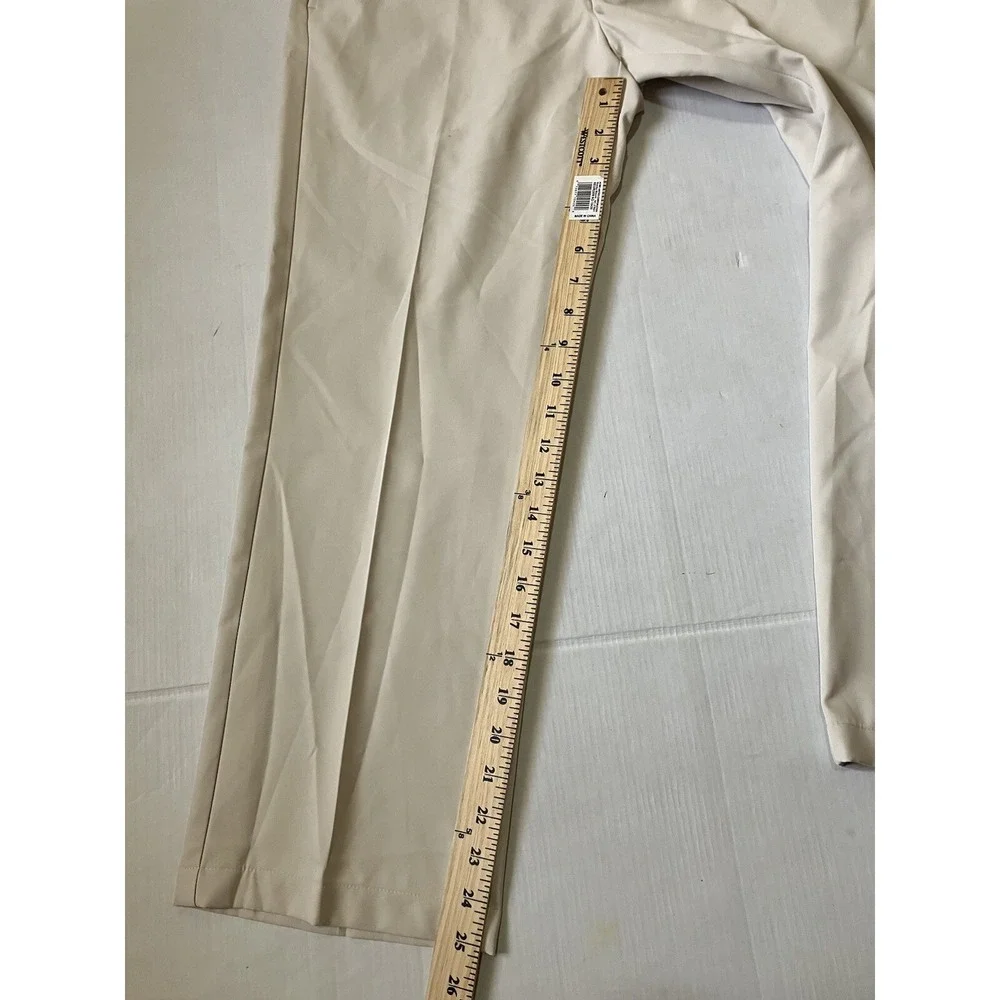 IZOD Golf Pants Mens Chino Slim Fit Size 32x30 Beige Lightweight‎ Performance